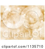 Gold Bokeh Light Sparkle And Snowflake Christmas Background