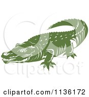Poster, Art Print Of Retro Crocodile 4
