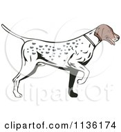 Poster, Art Print Of Retro Pointer Hunting Dog