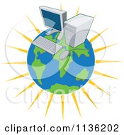 Poster, Art Print Of Desktop Computer On A Globe