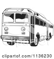 Poster, Art Print Of Retro Black And White Bus