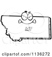 Outlined Mad Montana State Character