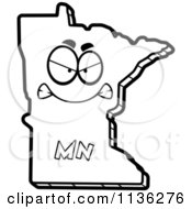 Poster, Art Print Of Outlined Mad Minnesota State Character