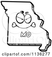 Poster, Art Print Of Outlined Mad Missouri State Character