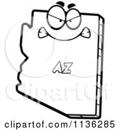 Poster, Art Print Of Outlined Mad Arizona State Character