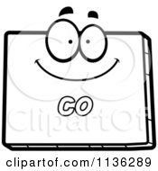 Poster, Art Print Of Outlined Happy Colorado State Character