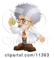 Male Scientist In A Laboratory Holding A Test Tube