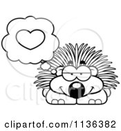 Outlined Porcupine In Love