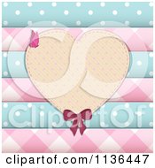 Poster, Art Print Of Heart Frame Over Scrapbook Papers And Buttons