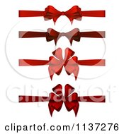 Poster, Art Print Of Red Christmas Gift Bows And Ribbons