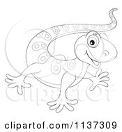 Poster, Art Print Of Cute Outlined Gecko