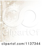 Clipart Of A Winter Or Christmas Snowflake Background 2 Royalty Free Vector Illustration