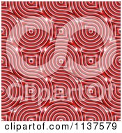 Clipart Of A Seamless Red Truchet Tile Texture Background Pattern Version 2 Royalty Free CGI Illustration