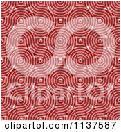 Clipart Of A Seamless Red Truchet Tile Texture Background Pattern Version 10 Royalty Free CGI Illustration