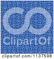 Clipart Of A Seamless 3d Blue Truchet Tile Texture Background Pattern Royalty Free CGI Illustration