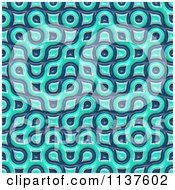 Clipart Of A Seamless 3d Blue Truchet Tile Texture Background Pattern Version 5 Royalty Free CGI Illustration