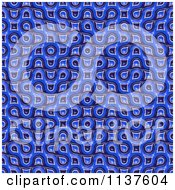 Clipart Of A Seamless 3d Blue Truchet Tile Texture Background Pattern Version 7 Royalty Free CGI Illustration