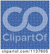 Clipart Of A Seamless 3d Blue Truchet Tile Texture Background Pattern Version 8 Royalty Free CGI Illustration