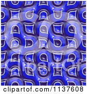 Clipart Of A Seamless 3d Blue Truchet Tile Texture Background Pattern Version 11 Royalty Free CGI Illustration