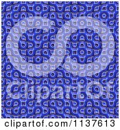 Clipart Of A Seamless 3d Blue Truchet Tile Texture Background Pattern Version 16 Royalty Free CGI Illustration