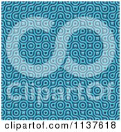 Clipart Of A Seamless 3d Blue Truchet Tile Texture Background Pattern Version 21 Royalty Free CGI Illustration
