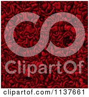 Clipart Of A Seamless Red Tangle Texture Background Pattern Version 3 Royalty Free CGI Illustration