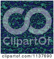 Clipart Of A Seamless Blue Tangle Texture Background Pattern Version 4 Royalty Free CGI Illustration