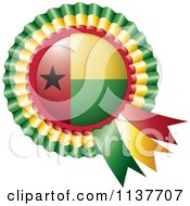 Shiny Guinea Bissau Flag Rosette Bowknots Medal Award