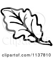Clipart Of A Retro Vintage Black And White Leaf Design 3 Royalty Free Vector Illustration