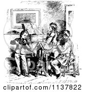 Poster, Art Print Of Retro Vintage Black And White Children Playing Instruments