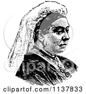 Clipart Of A Retro Vintage Black And White Portrait Of Queen Victoria Royalty Free Vector Illustration by Prawny Vintage