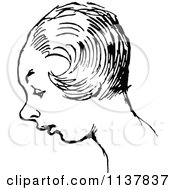 Clipart Of A Retro Vintage Black And White Short Haired Woman In Profile Royalty Free Vector Illustration by Prawny Vintage