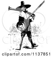 Poster, Art Print Of Retro Vintage Black And White Amputee With A Peg Leg