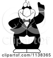 Poster, Art Print Of Outlined Penguin In A Tuxedo