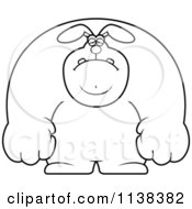 Poster, Art Print Of Outlined Depressed Buff Rabbit