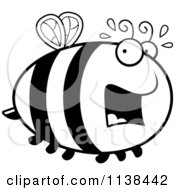 Poster, Art Print Of Outlined Chubby Scared Bee