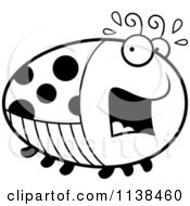 Poster, Art Print Of Outlined Chubby Scared Ladybug