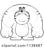 Poster, Art Print Of Outlined Depressed Buff Tiger