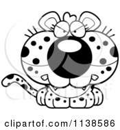 Poster, Art Print Of Outlined Cute Angry Leopard Cub