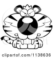 Poster, Art Print Of Outlined Cute Angry Tiger Cub
