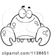 Poster, Art Print Of Black And White Happy Smiling Crab