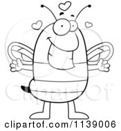 Poster, Art Print Of Black And White Chubby Bee Wanting A Hug