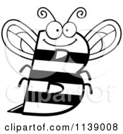 Poster, Art Print Of Black And White Letter B Bee