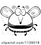 Poster, Art Print Of Black And White Pudgy Surprised Bee