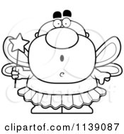 Cartoon Clipart Of A Black And White Shocked Male Tooth Fairy Vector Outlined Coloring Page by Cory Thoman