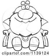 Poster, Art Print Of Black And White Sitting Bald Wizard