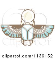 Egyptian Scarab Woodcut