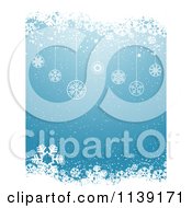 Poster, Art Print Of Blue Snowflake And Christmas Bauble Background