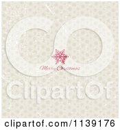 Clipart Of A A Red Merry Christmas Greeting Over Distressed Snowflakes Royalty Free Vector Illustration