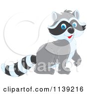 Cartoon Of A Cute Walking Raccoon Royalty Free Vector Clipart by Alex Bannykh #COLLC1139216-0056